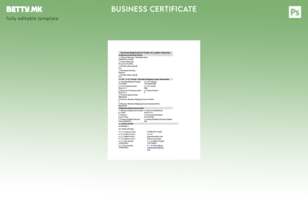 модерен стил на Шри Ланка за електронска регистрација Шаблон за Word и PDF